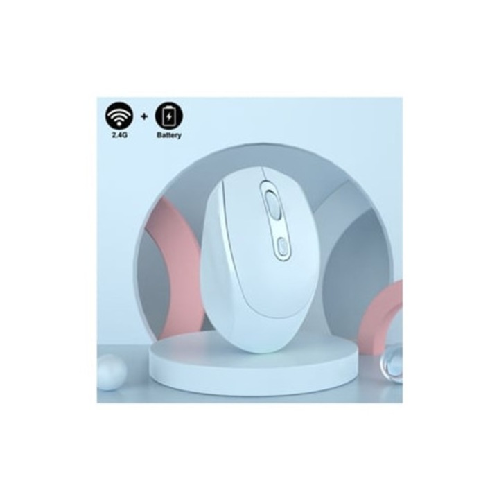 Egér vezeték nélküli Gusshious 2.4g gaming, kék, USB