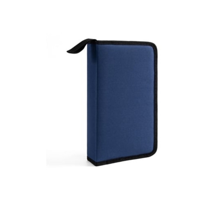 Set 80 piese saci CD din material Oxford, stocare DVD, albastru