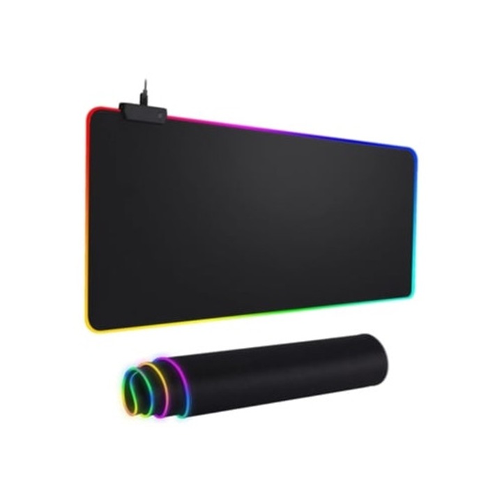 Egérpad RGB LED, mérete 80x30cm, többszínű