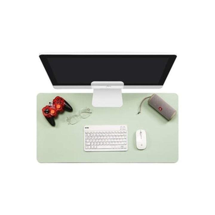 Masuta de birou antiderapanta, mata pentru mouse, verde matcha, 60x30cm