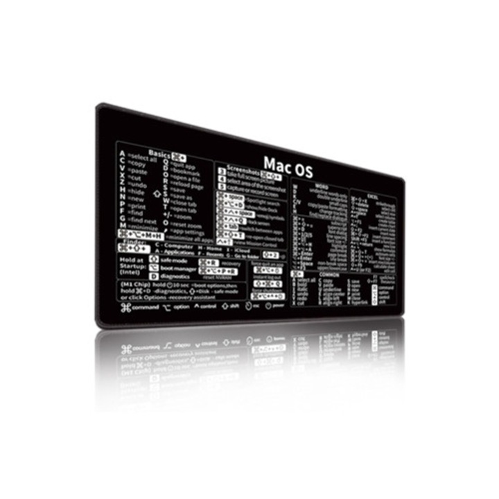 Mousepad Excel Shortcut, mare, 300x800mm