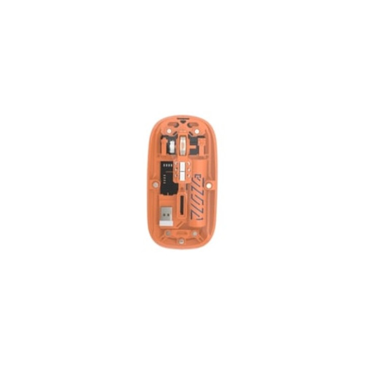 Mouse wireless transparent reincarcabil Gusshious, portocalie