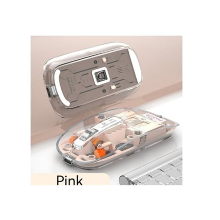 Mouse wireless Bluetooth transparent, Gusshious