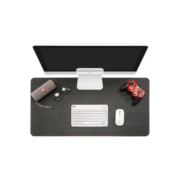 Csúszásmentes, matt asztali egérpad, fekete, 100x50cm