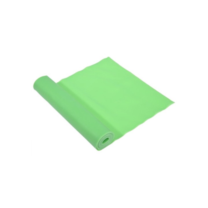Banda elastica de rezistenta pentru exercitii, verde, 30x5cm