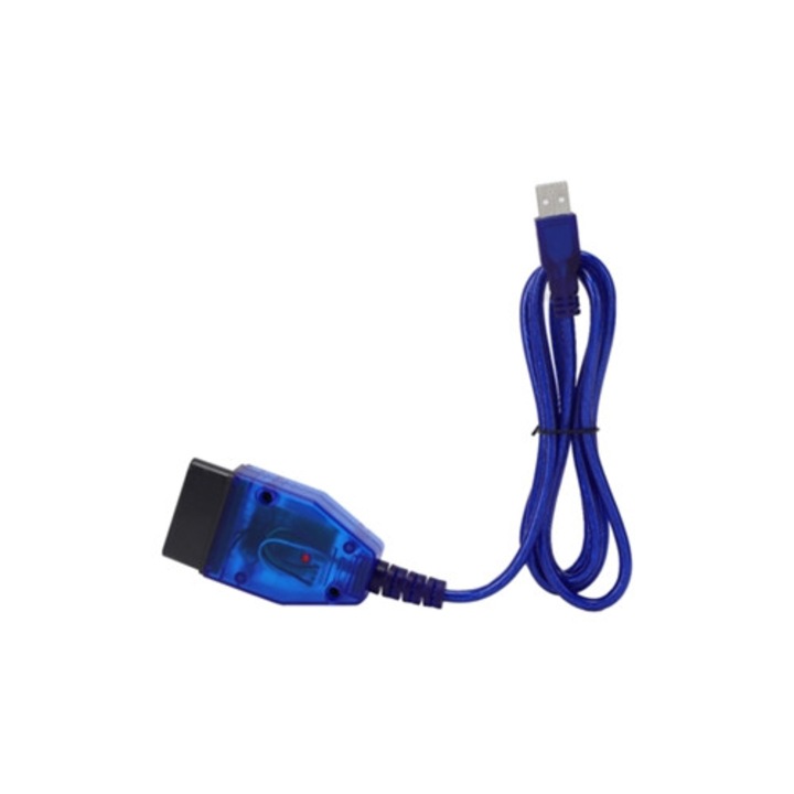 Tester diagnostic OBD2 cu interfata USB, protectie electronica integrata, compatibil cu Windows, set