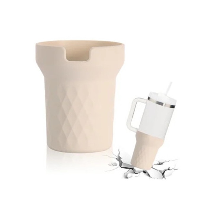Husa din silicon pentru termosuri de 40 oz, bej