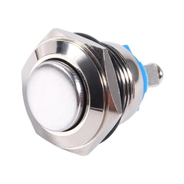 Vízálló nyomógomb, magas kerek fej, rozsdamentes acél keret