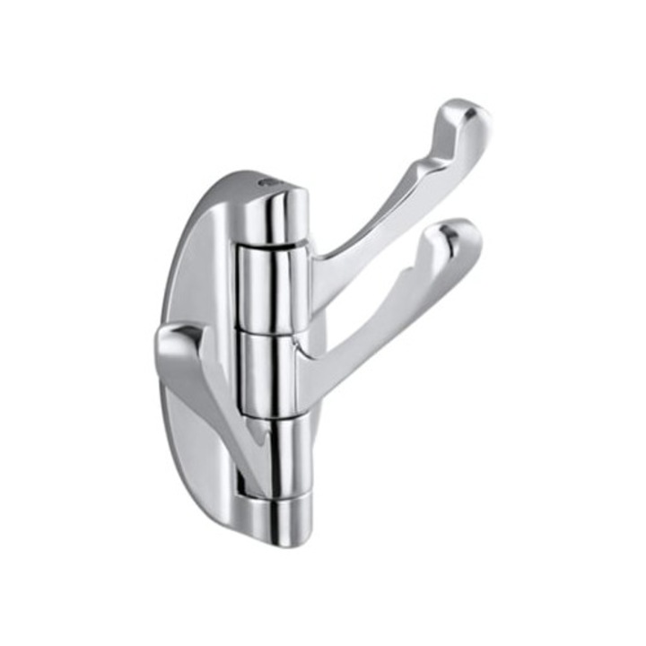 Forgatható fém tartó, kompakt design, króm felület, fürdőszobába, konyhába, garázsba