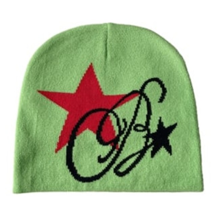 Caciula dama cu stele si litere, 56x58 cm, set