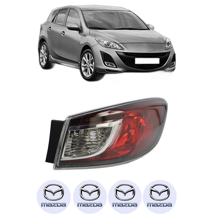 Lampa Stop Spate Dreapta MAZDA 3 (BL) din 2008-2014, Auto, TYC, 4x Stickere auto cu MAZDA