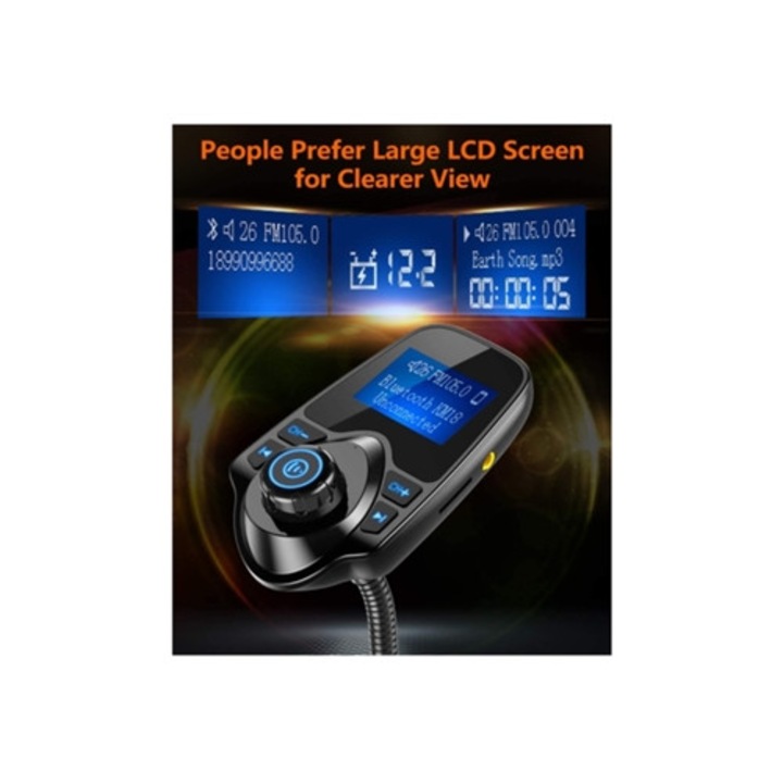 Transmitator FM Bluetooth auto, negru, FSQ_zzh_0620_9