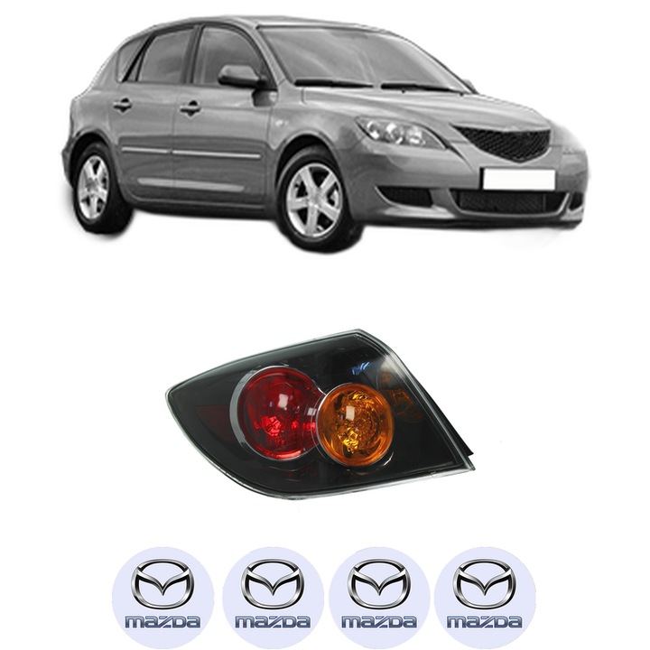 Lampa Stop Spate Stanga MAZDA 3 (BK) din 2003-2009, Auto, DEPO, 4x Stickere auto cu MAZDA