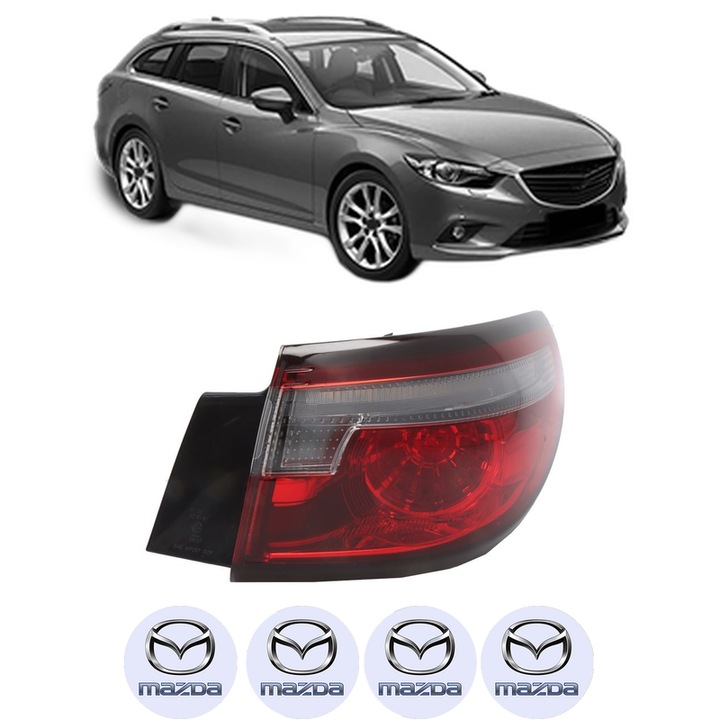 Lampa Stop Spate Dreapta MAZDA 6 Estate (GJ, GL) din 2012-2020, Auto, DEPO, 4x Stickere auto cu MAZDA