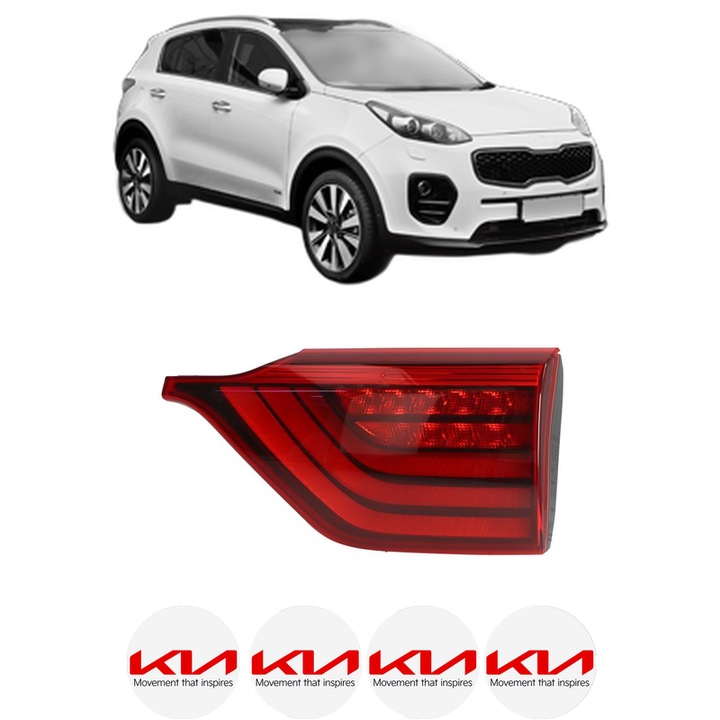 Lampa Stop Spate Dreapta KIA SPORTAGE IV VAN (QL, QLE) din 2018-2019, Auto, DEPO, 4x Stickere auto cu KIA