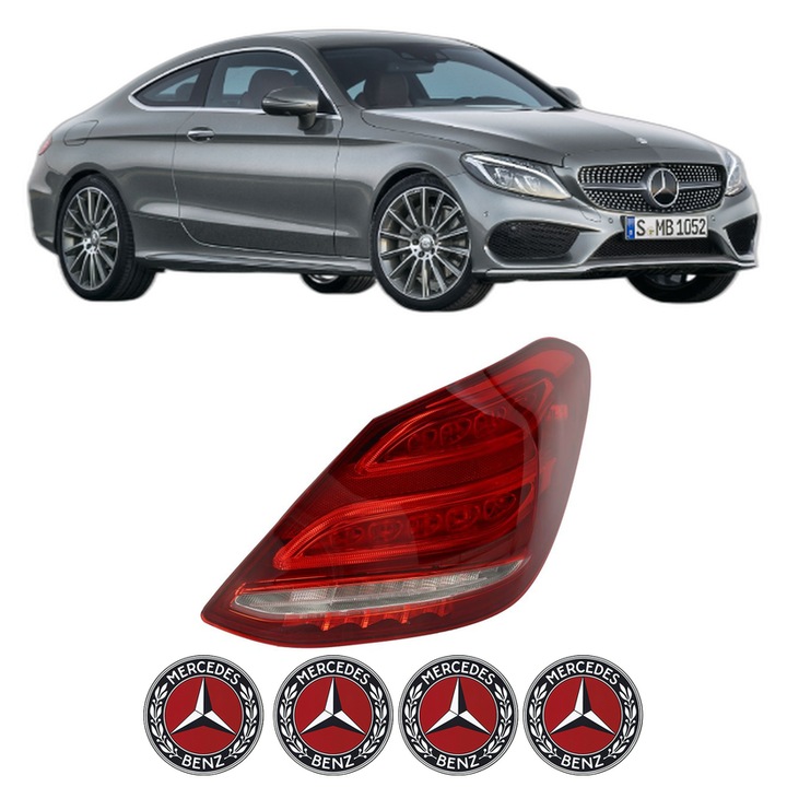 Lampa Stop Spate Dreapta MERCEDES-BENZ C-CLASS Coupe (C205) din 2015-2023, Auto, DEPO, 4x Stickere auto cu MERCEDES-BENZ