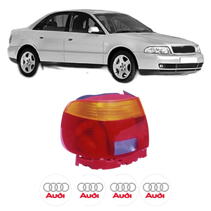 Lampa Stop Spate Stanga AUDI A4 B5 (8D2) din 1994-2001, Auto, DEPO, 4x Stickere auto cu AUDI
