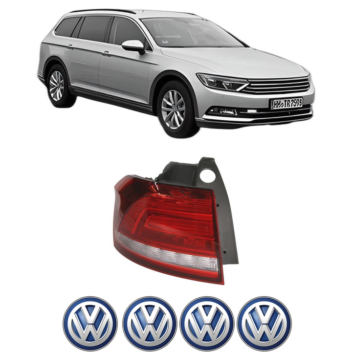 Lampa Stop Spate Stanga Volkswagen PASSAT ALLTRACK B8 Variant (3G5, CB5) din 2015-2024, Auto, DEPO, 4x Stickere auto cu Volkswagen