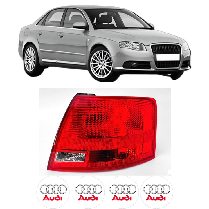 Lampa Stop Spate Dreapta AUDI A4 B7 (8EC) din 2004-2008, Auto, DEPO, 4x Stickere auto cu AUDI