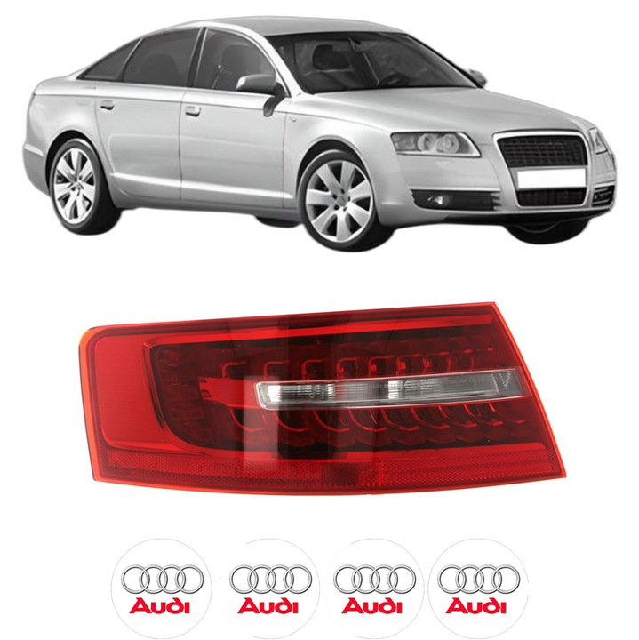 Lampa Stop Spate Stanga AUDI A6 C6 (4F2) din 2004-2011, Auto, DEPO, 4x Stickere auto cu AUDI
