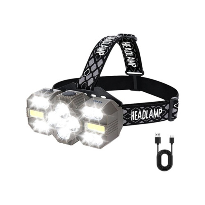 Lanterna reincarcabila DIGITALLAB TG-TD201 impermeabila, 8 moduri, neagra