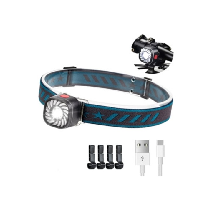 Lanterna LED reincarcabila CHRONUS W673, design flexibil, negru