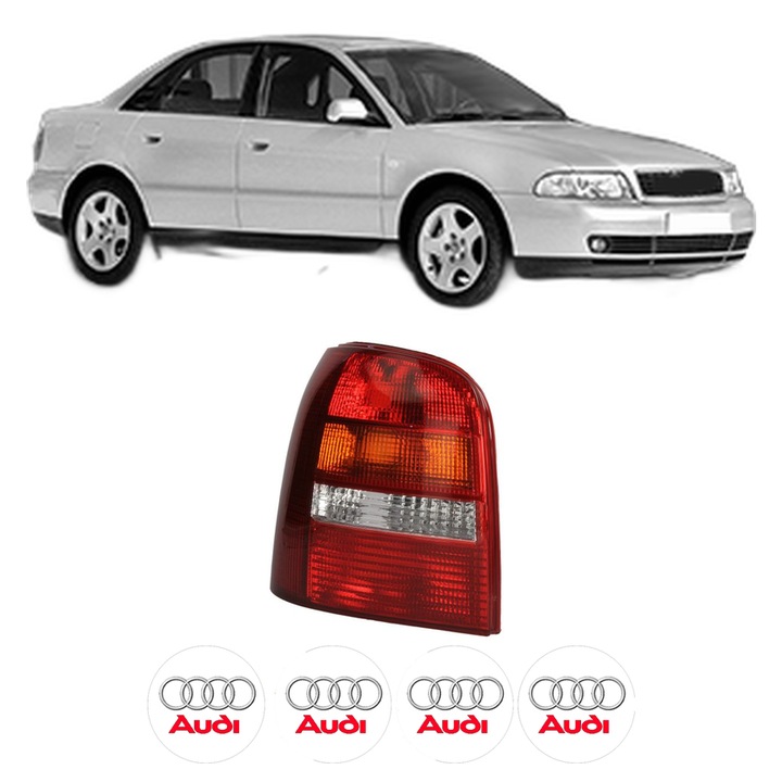 Lampa Stop Spate Stanga AUDI A4 B5 (8D2) din 1994-2001, Auto, TYC, 4x Stickere auto cu AUDI
