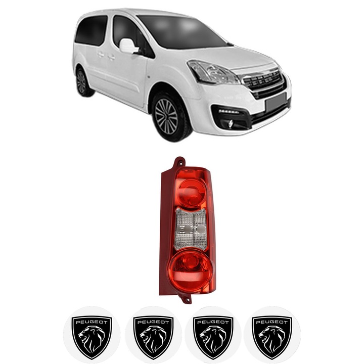 Lampa Stop Spate Dreapta PEUGEOT PARTNER ORIGIN Box Body/MPV (G_) din 2008-2015, Auto, TYC, 4x Stickere auto cu PEUGEOT
