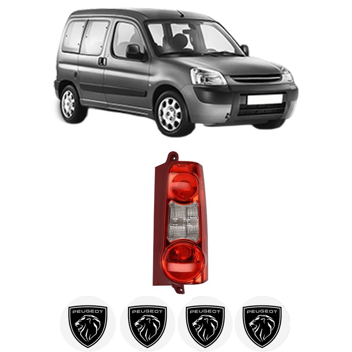 Lampa Stop Spate Dreapta PEUGEOT PARTNER TEPEE din 2008-2018, Auto, TYC, 4x Stickere auto cu PEUGEOT