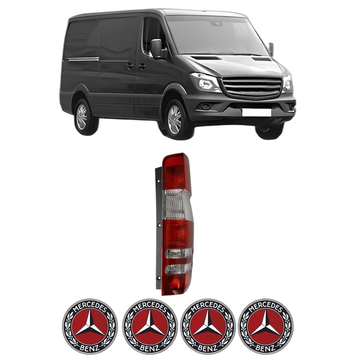 Lampa Stop Spate Dreapta MERCEDES-BENZ SPRINTER 4, 6-t Van (B906) din 2006-2018, Auto, TYC, 4x Stickere auto cu MERCEDES-BENZ