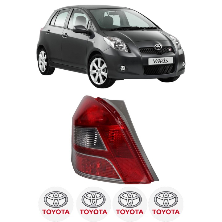 Lampa Stop Spate Stanga TOYOTA YARIS (_P9_) din 2005-2014, Auto, TYC, 4x Stickere auto cu TOYOTA