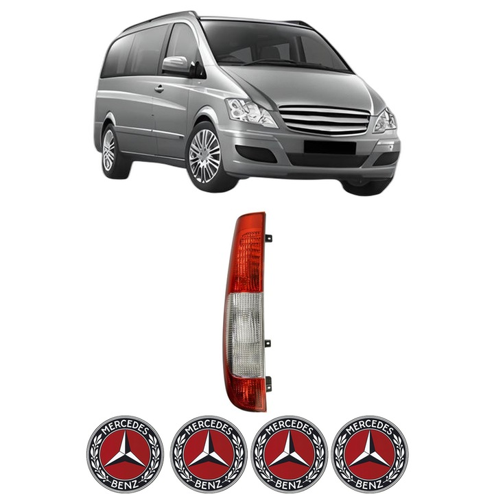 Lampa Stop Spate Stanga MERCEDES-BENZ VIANO (W639) din 2003-2010, Auto, TYC, 4x Stickere auto cu MERCEDES-BENZ