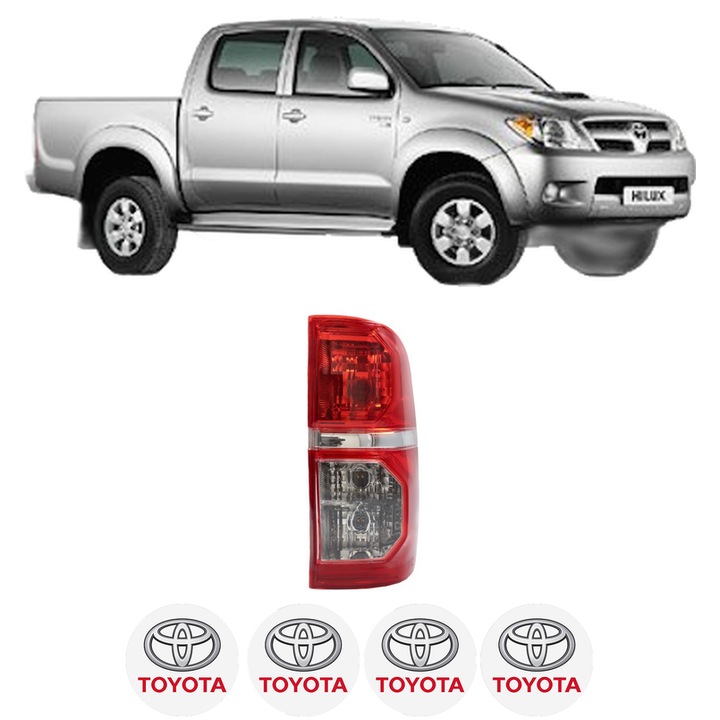 Lampa Stop Spate Dreapta TOYOTA HILUX VII Pickup (_N1_, _N2_, _N3_) din 2004-2015, Auto, TYC, 4x Stickere auto cu TOYOTA