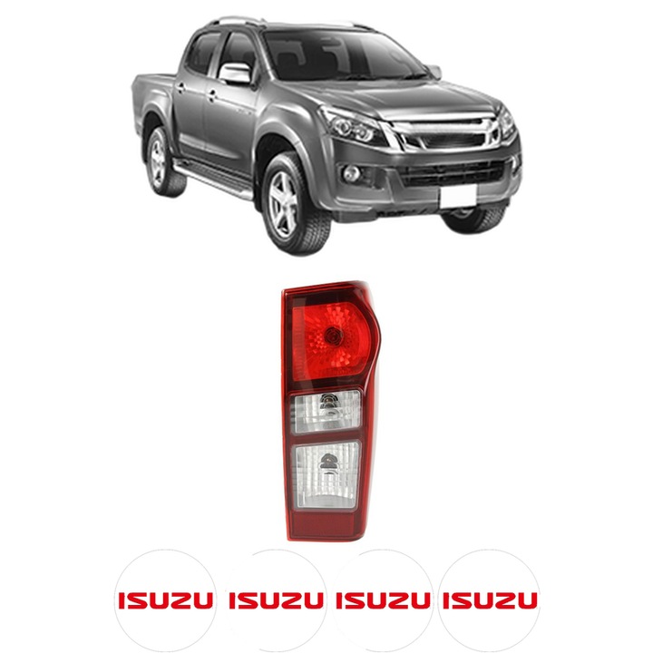 Lampa Stop Spate Dreapta ISUZU D-MAX II (TFR, TFS) din 2012-2022, Auto, TYC, 4x Stickere auto cu ISUZU