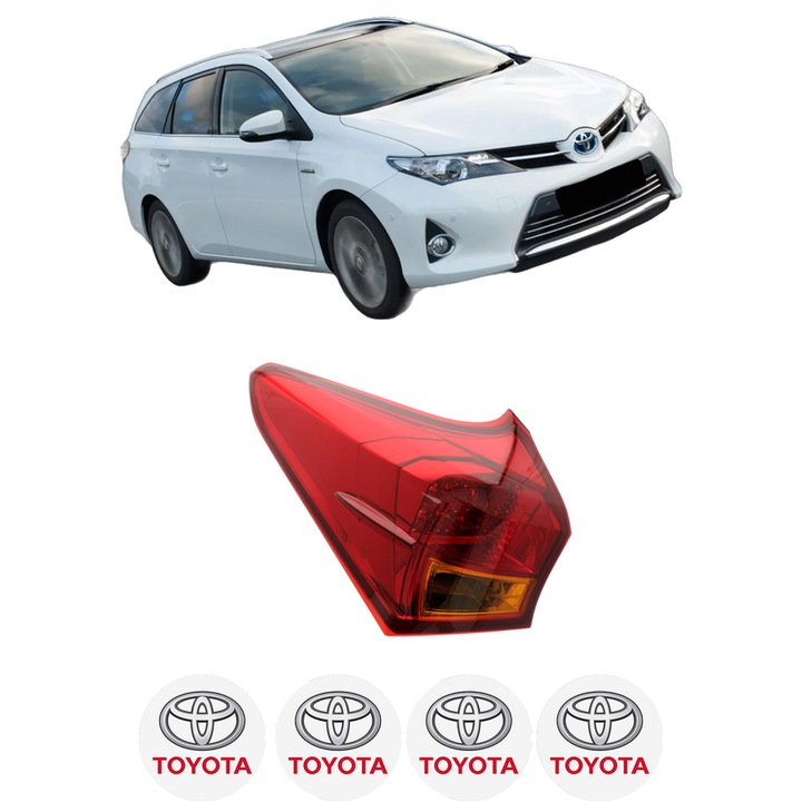 Lampa Stop Spate Stanga TOYOTA AURIS Estate (_E18_) din 2013-2018, Auto, TYC, 4x Stickere auto cu TOYOTA
