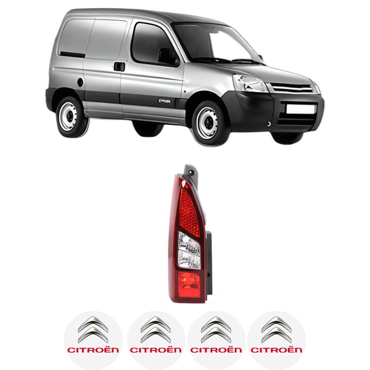 Lampa Stop Spate Stanga CITROEN BERLINGO / BERLINGO FIRST Box Body/MPV (M_) din 1996-2011, Auto, TYC, 4x Stickere auto cu CITROEN