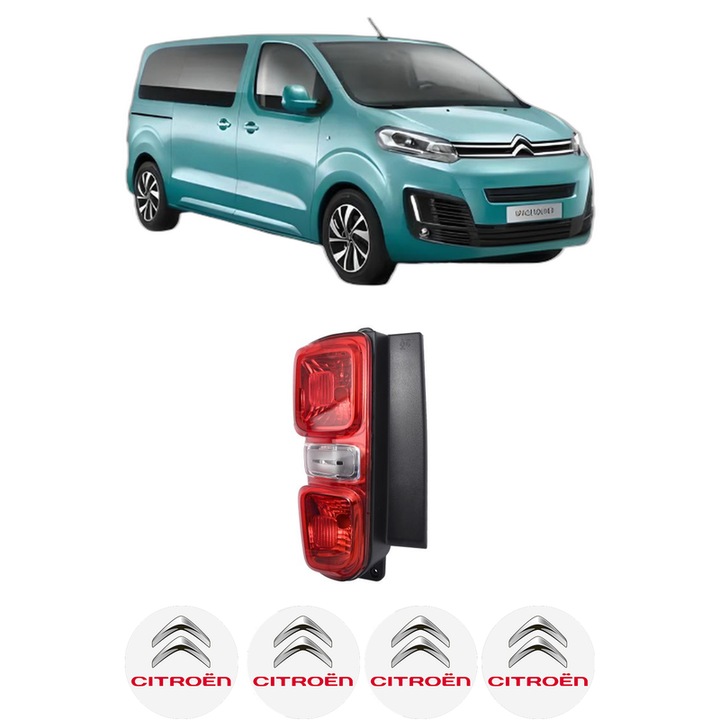 Lampa Stop Spate Dreapta CITROEN SPACETOURER Bus (V_) din 2016-2023, Auto, TYC, 4x Stickere auto cu CITROEN