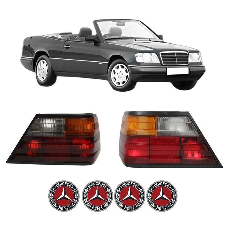 Set Stopuri Spate Stanga Dreapta MERCEDES-BENZ 124 Convertible (A124) din 1992-1993, Auto, DEPO, 4x Stickere auto cu MERCEDES-BENZ
