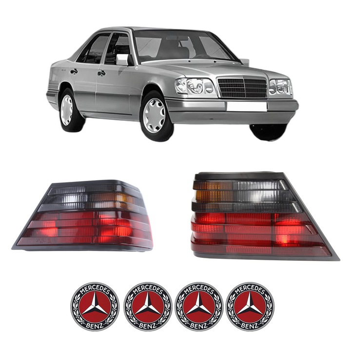 Set Stopuri Spate Stanga Dreapta MERCEDES-BENZ 124 Saloon (W124) din 1984-1993, Auto, DEPO, 4x Stickere auto cu MERCEDES-BENZ