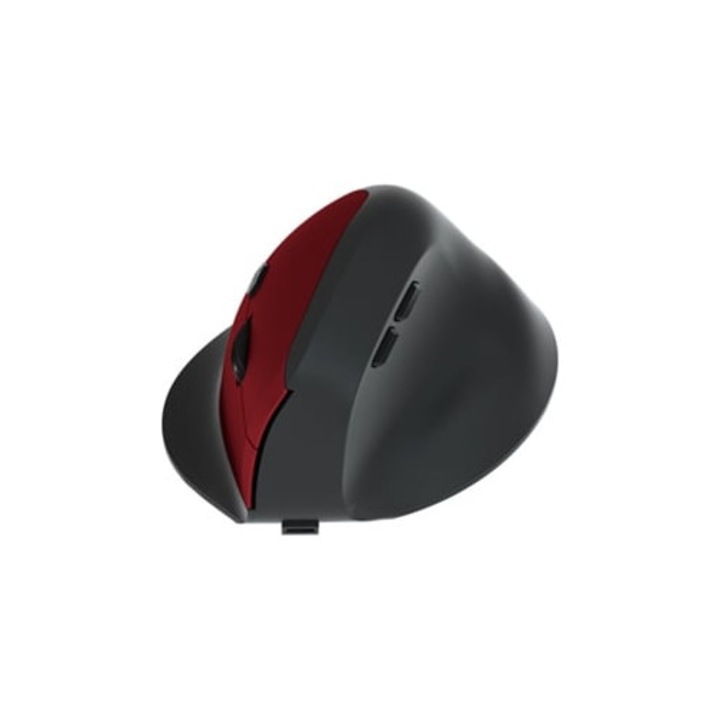 Mouse vertical ergonomic Bluetooth/2.4g reincarcabil pentru birou si gaming, rosu