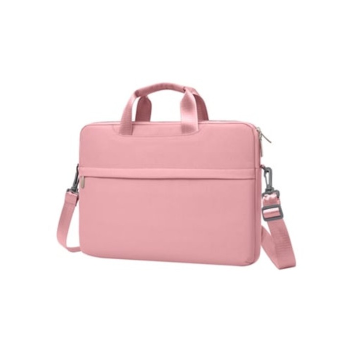 14 hüvelykes laptoptáska, rózsaszín, vízálló, tartós