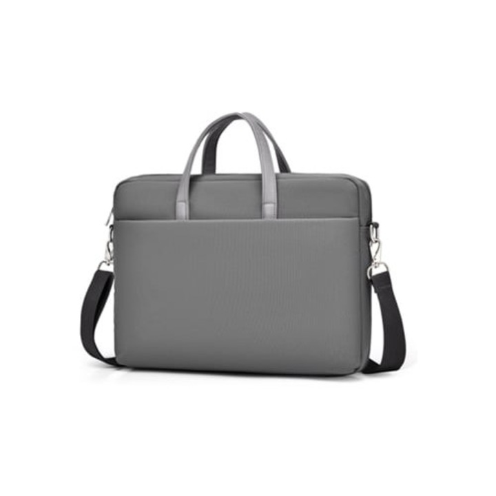 Geanta laptop 16 inch, impermeabila, durabila, gri