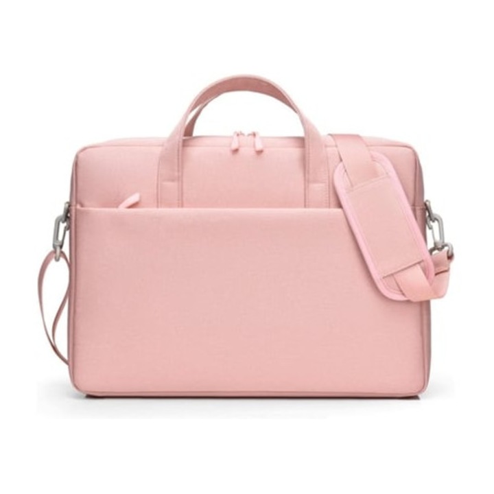 Geantă laptop 17.3 inch, roz, ușoară, rezistentă la șocuri