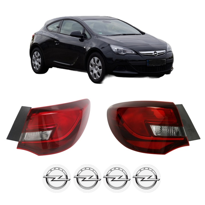 Set Stopuri Spate Stanga Dreapta OPEL ASTRA J GTC din 2011-2018, Auto, DEPO, 4x Stickere auto cu OPEL