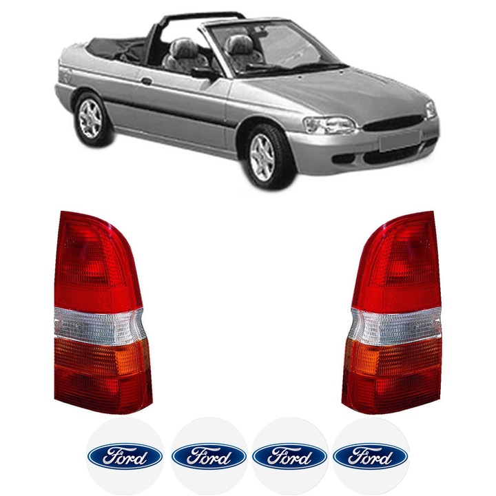Set Stopuri Spate Stanga Dreapta FORD ESCORT VI Convertible (ALL) din 1995-2000, Auto, DEPO, 4x Stickere auto cu FORD