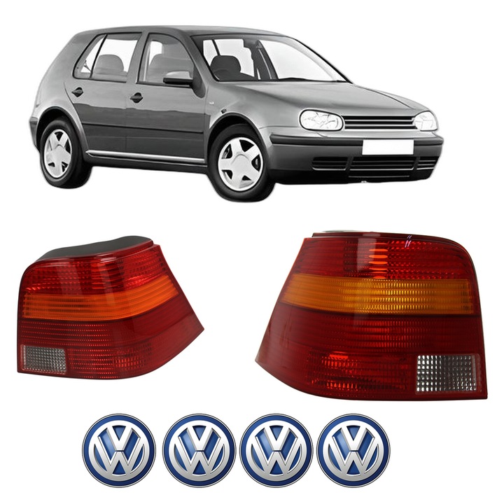 Set Stopuri Spate Stanga Dreapta Volkswagen GOLF IV (1J1) din 1997-2005, Auto, DEPO, 4x Stickere auto cu Volkswagen