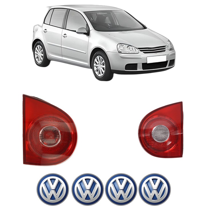 Set Stopuri Spate Stanga Dreapta Volkswagen GOLF V (1K1) din 2003-2009, Auto, TYC, 4x Stickere auto cu Volkswagen
