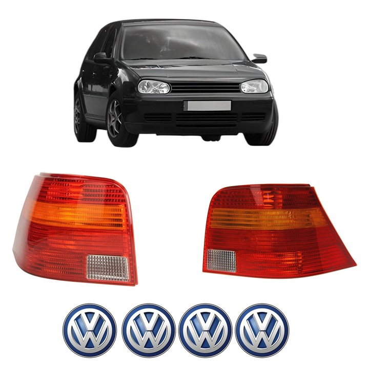Set Stopuri Spate Stanga Dreapta Volkswagen GOLF IV Van (1J1) din 1997-2004, Auto, TYC, 4x Stickere auto cu Volkswagen