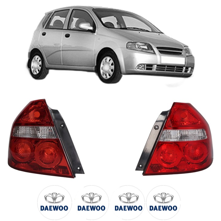 Set Stopuri Spate Stanga Dreapta DAEWOO KALOS (KLAS) din 2002-2003, Auto, TYC, 4x Stickere auto cu DAEWOO