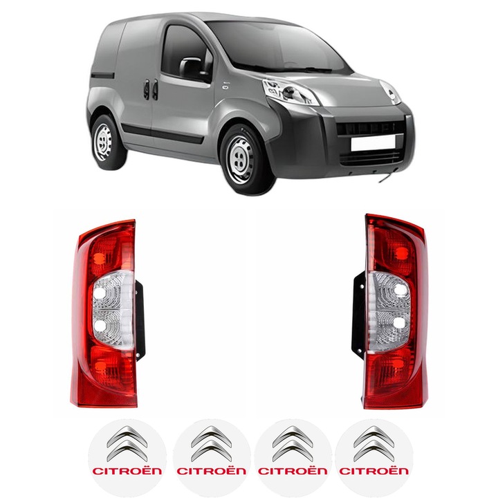 Set Stopuri Spate Stanga Dreapta CITROEN NEMO Box Body/MPV (AA_) din 2008-2010, Auto, TYC, 4x Stickere auto cu CITROEN